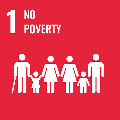 UN Sustainable Development Goals icon for no poverty