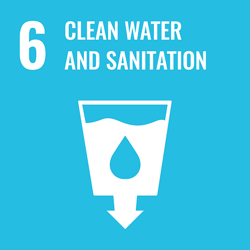 UN Sustainable Development Goals icon for CLEAN WATER AND SANITATION